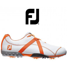 FootJoy M-Project 男鞋(白/橘,有釘) #55116